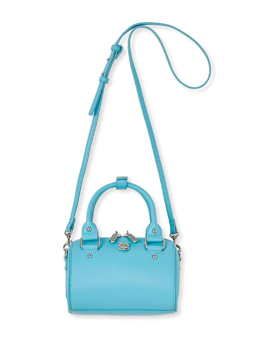 

Furfur Mini Boston Bag RWGB252506 BLU Logo-Crimped Women s синий