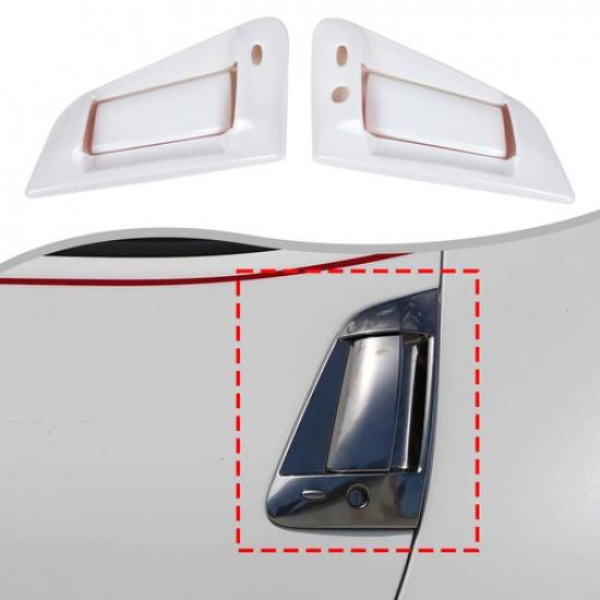 White ABS Exterior Door Handle Frame Trim For Nissan 370Z Z34 2009-