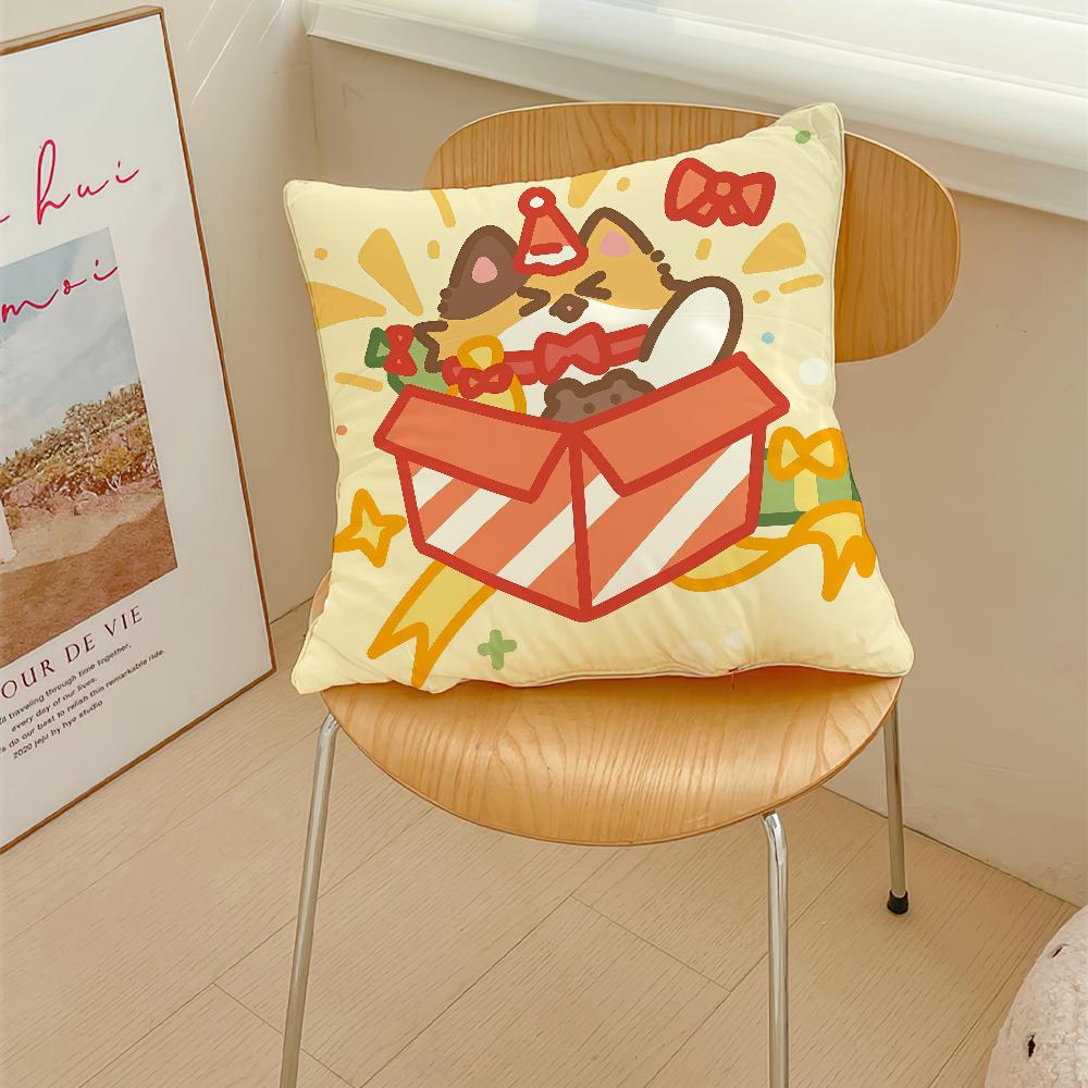 Christmas Cartoon Cat Gift cushion cover Pillow Cover Decoration Room Home Sofa living Office Car Nordic Simplicity