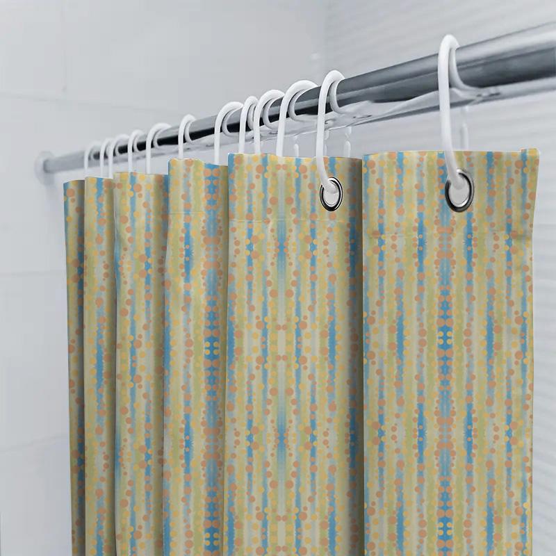 Colorful Shower Curtain Modern Bathtub Decor Polyester Fabric With Anti-Microbial Water-Resistant Properties For Bathroom Use Ea