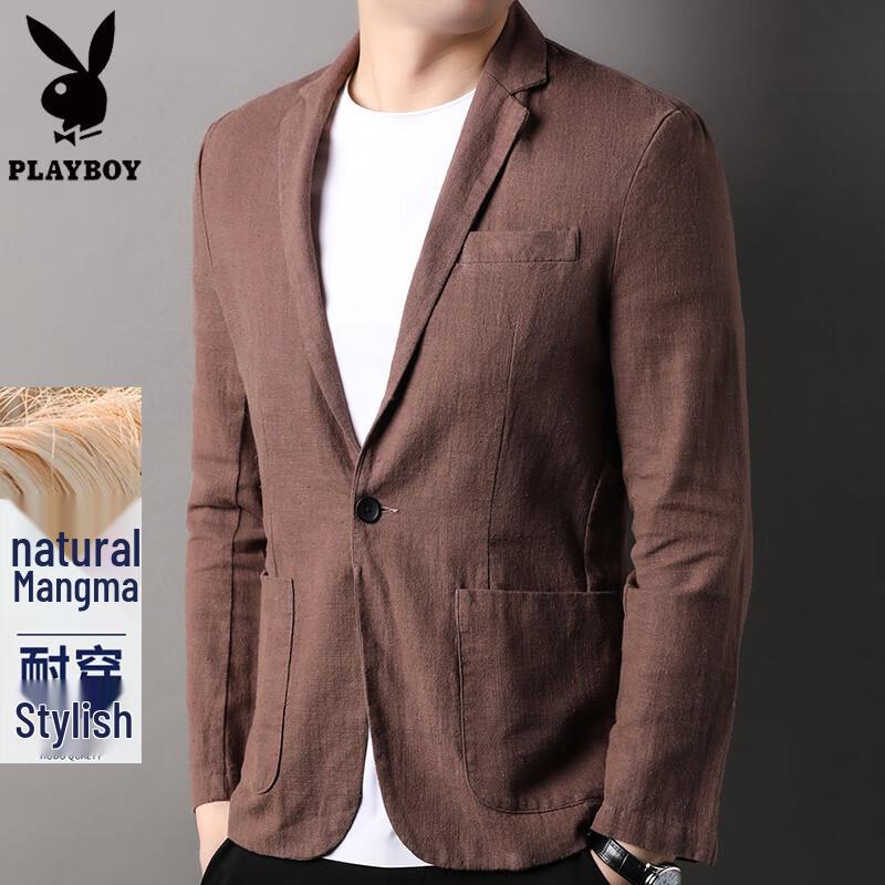 PLAYBOY Men s Spring Summer Cotton Linen Blazer XL