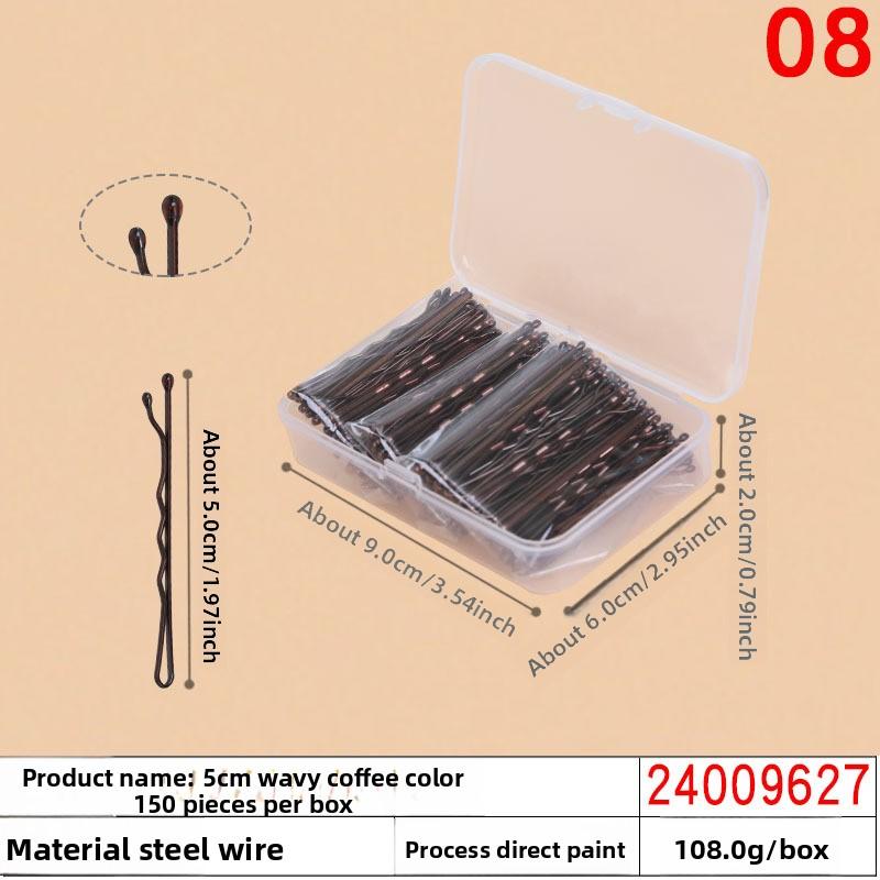 Black Steel Clip Box Contains A Straight Clip for The Bride's Updo Hairstyle Bangs Clip Wavy Hair Clip and Hair Accessory