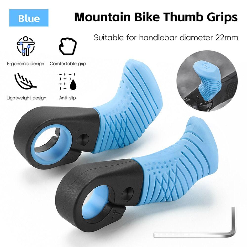 1 Pair Wear-Resistant Bicycle Thumb Grips Ergonomic Auxiliary Handle Premium MTB Bike Grips  Cycling