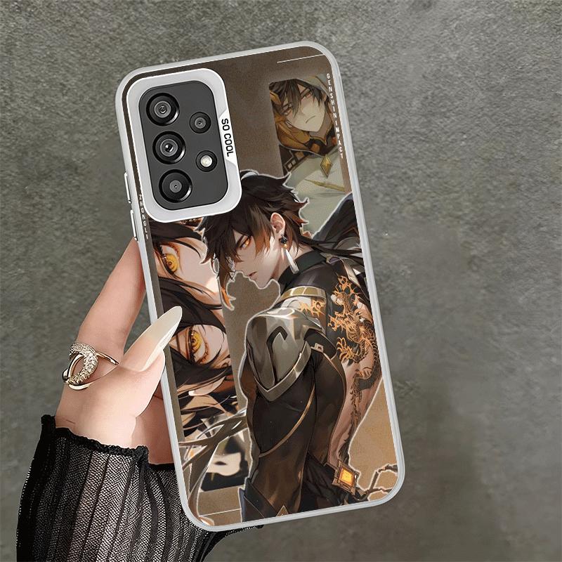 Genshin Impact Zhongli Shockproof Phone Case for Samsung A17 A16 A15 A14 A37 A57 A36 A56 A26 A35 A55 A25 A34 A54 A24 A13 A23 A33