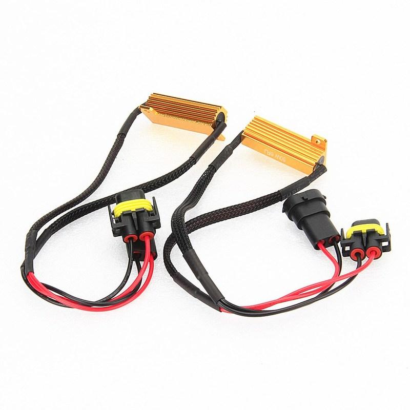 2PCS led H1 H3 H7 H11 9005 HB3 9006 HB4 LED Bulb Decoder Resistor 50w Canbus Error Canceller for Car Fog Light
