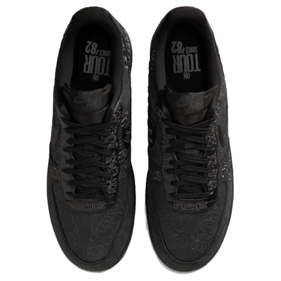 Nike Air Force 1 Low World Tour - Czarne Trampki Unisex Antracytowe II1549-001