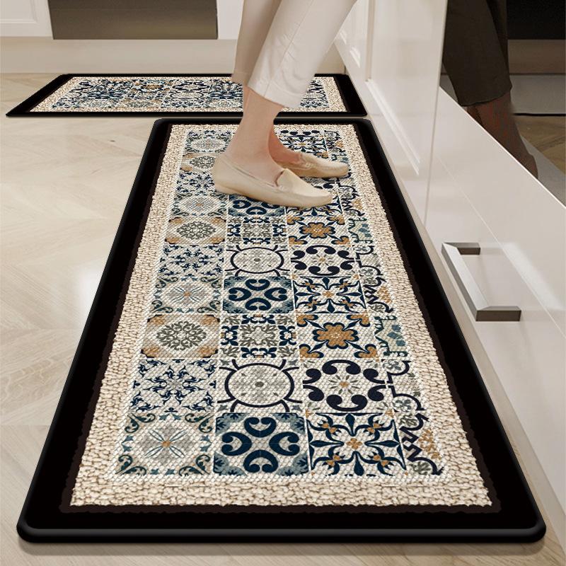 Kitchen floor mat, absorbent, oil-absorbing, non-slip, simple, cuttable, easy-to-clean diatomaceous earth mat.
