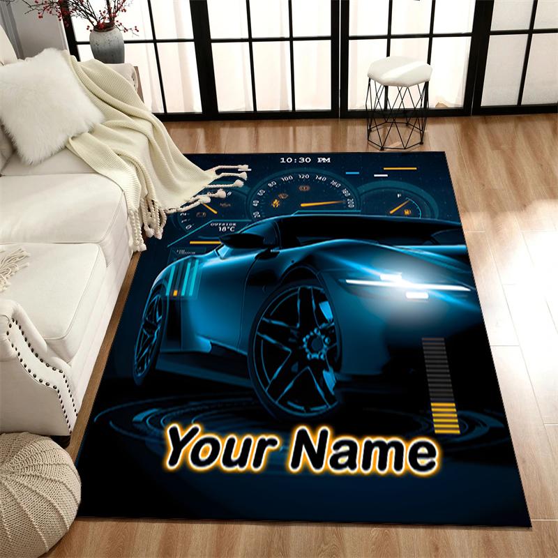 1PC Custom Name Night Drive Adventure Theme Floor Mat Ideal for Living Room, Game Rooms, Office, Bedroom, Office Floor Mat , Floor Mats for Home