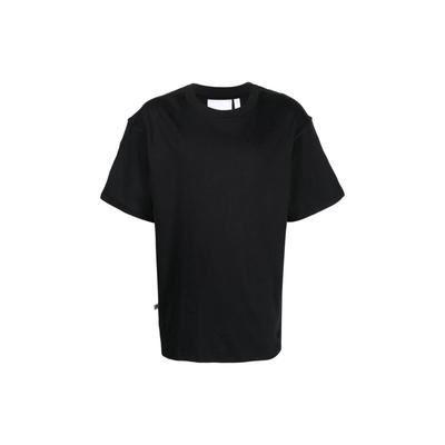 Solid Color Pullover Short Sleeve T-Shirt Men Tops Black HM5112