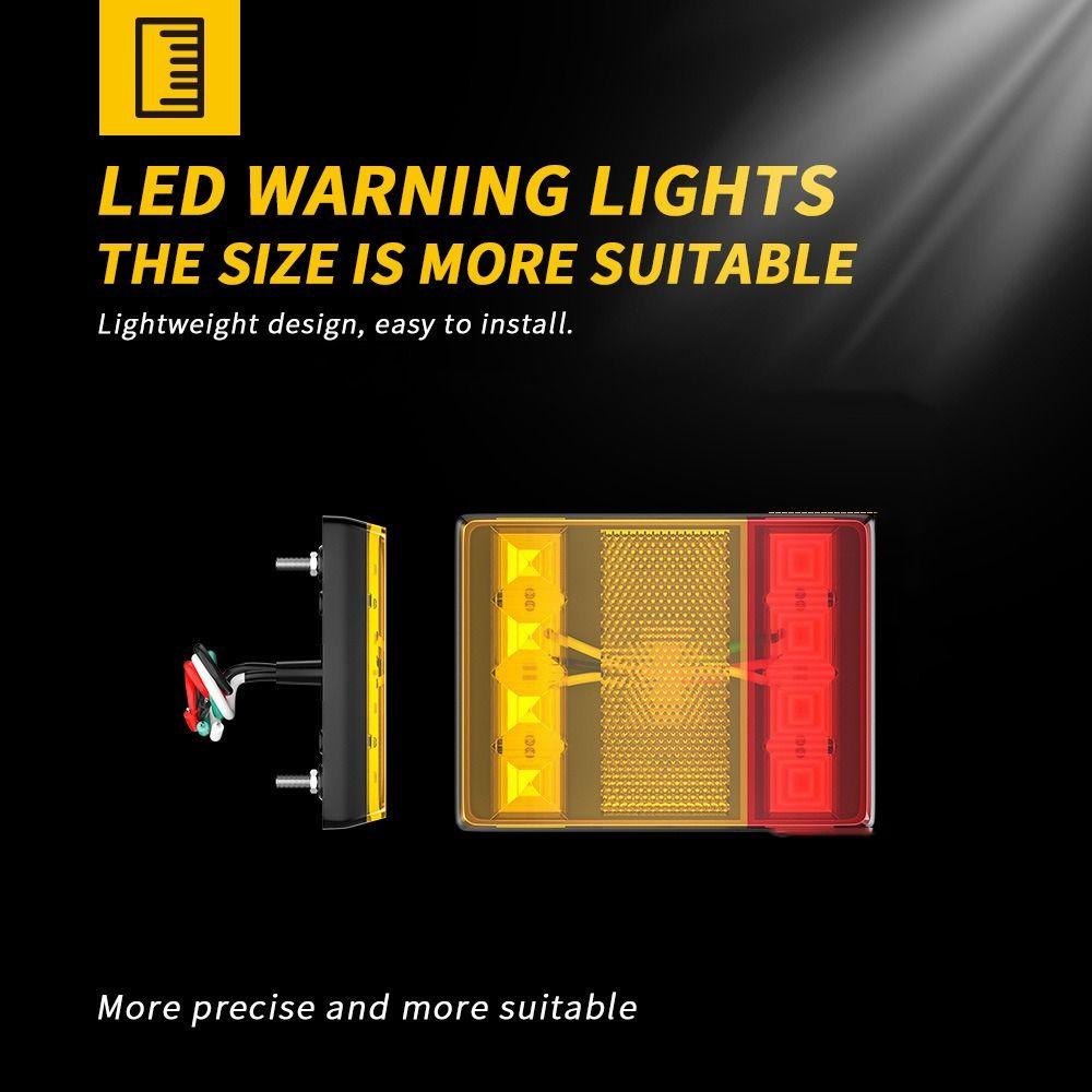 2Pcs 12/24V Stop Indicator Lamp 10 LED Turn Signal Indicator Rear Tail Lights Lamps Motorhome