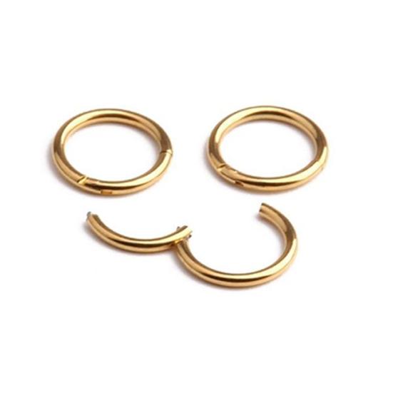 1 Pc 16G 14G Hinged Segment Hoop Ring Stainless Steel Lip Nose Septum Piercing