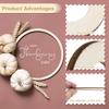Unfinished Wood Rings Natural Wooden Ring Circle Flat Round Shape Ornaments Wooden Slices for Frames DIY Crafting Projects Decor
