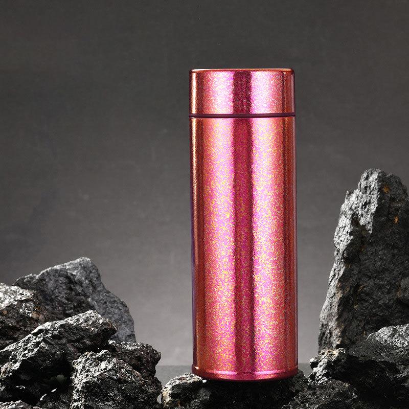 Pure Titanium High-Capacity Insulated Cup for Men and Women - Ice Flower Design