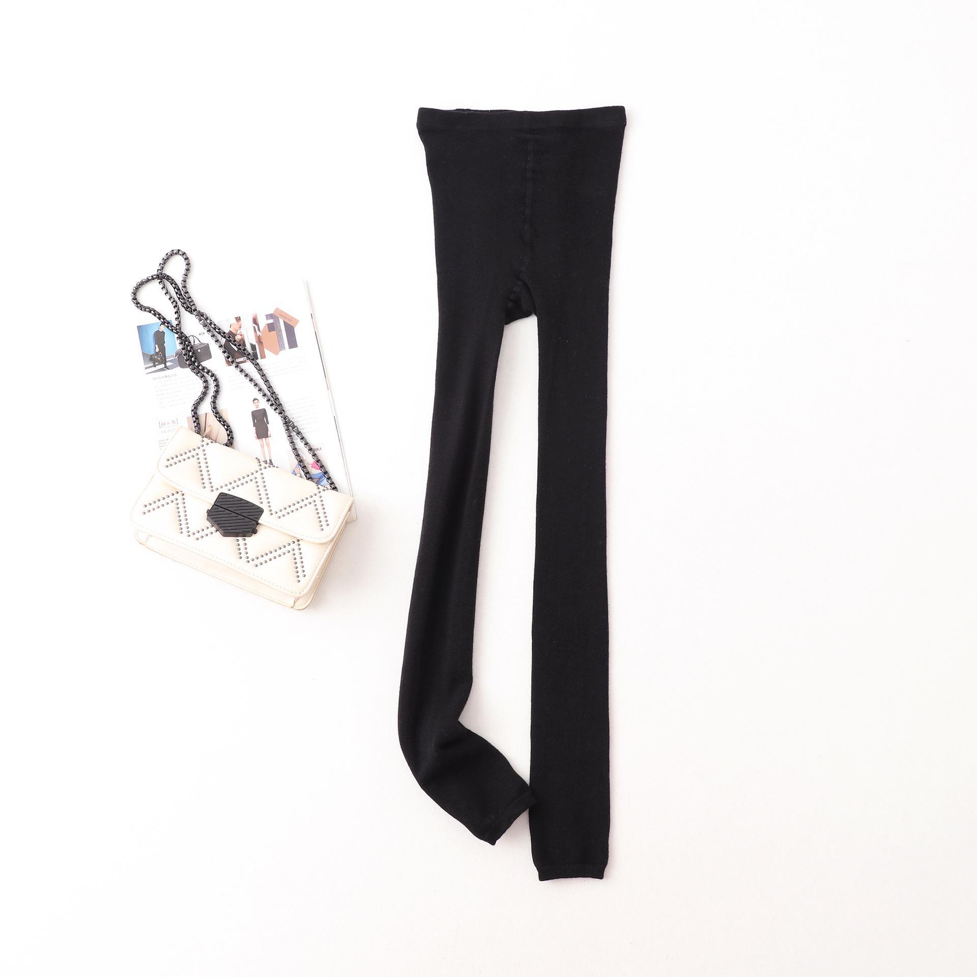 

Узкие колготки из шелковой смеси Yuyue с высокой талией: Леггинсы из шелка Mulberry с защитой от зацепов, плотные, теплые One size (suitable for height 155cm-172cm) чёрный