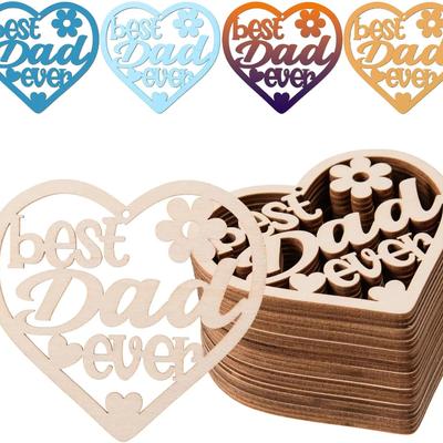 20 Pieces of Hollow Love Wood Chips, Wooden Letters, Party Decorations, Wooden DIY Crafts, Wooden Home Decorations