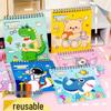 Children's Magic Water Doodle Book: Reusable Coil Coloring Educational Toy for Toddlers