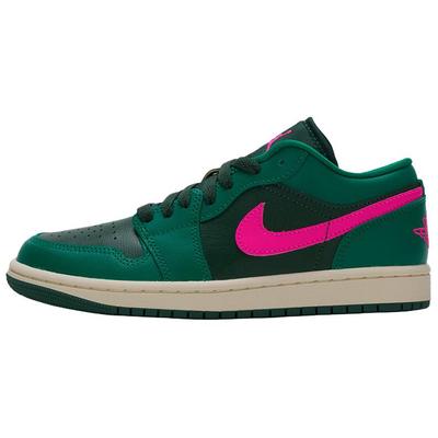 Air Jordan 1 Cushioning Abrasion Resistant Breathable Low Top Vintage Basketball Shoes Women's Green Jordan DC0774-300
