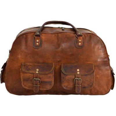 Kožená taška Duffel Travel Men Luggage Gym Vintage Originální Víkend přes noc Novinka"