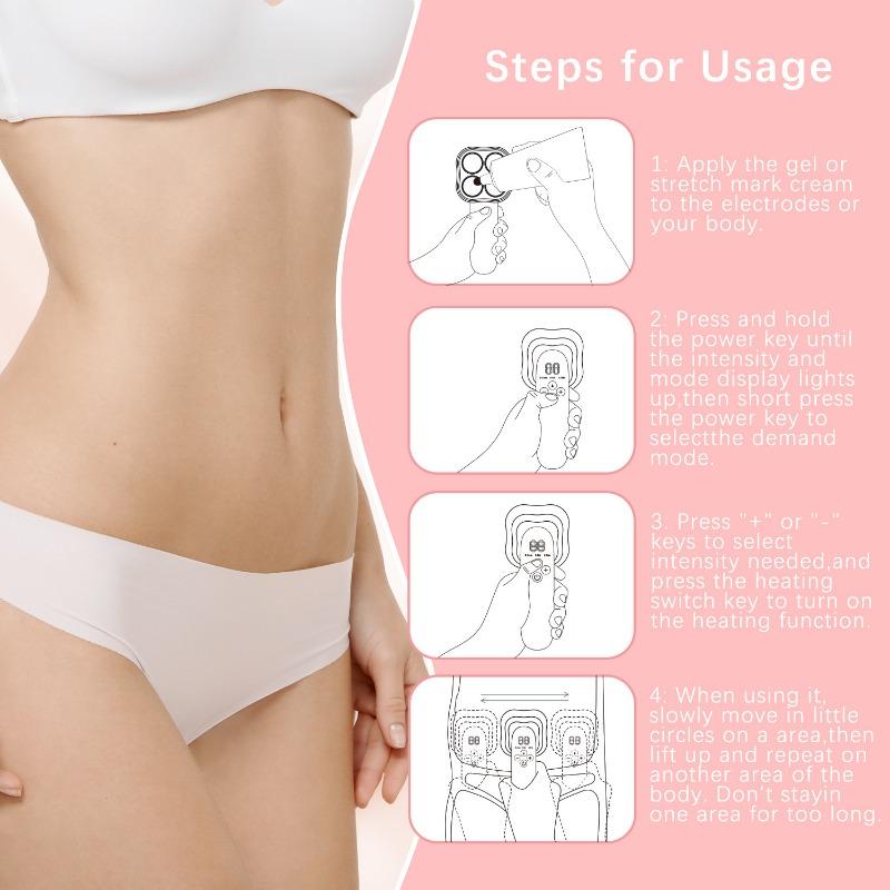 Electric Body Contouring Massager Adjustable Cordless Portable Deep Tissue Relaxation for Home Travel Office Unisex Care Device