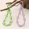 Versatile Beaded Keychain Pendant: Heart & Flower Lanyard Accessories