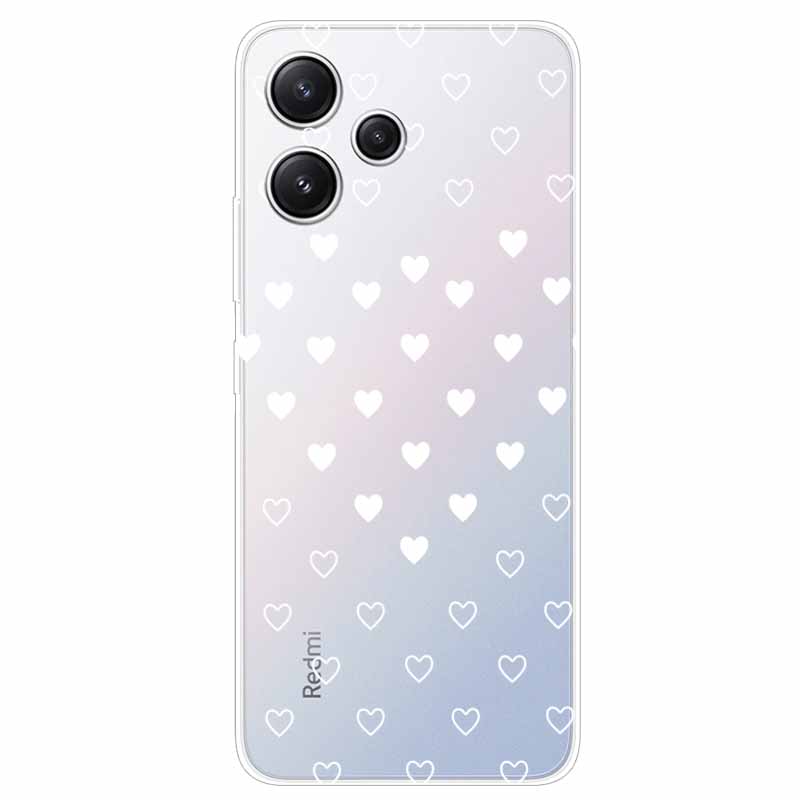 For Xiaomi Redmi 12 Case Flowers Clear TPU Silicon Funda Capa On for Redmi 12 4G / Redmi12 5G Soft Covers Transparent Coque Bags