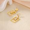 High sense geometric zircon stud earrings elegant women's fashion charm earrings hot-selling earrings