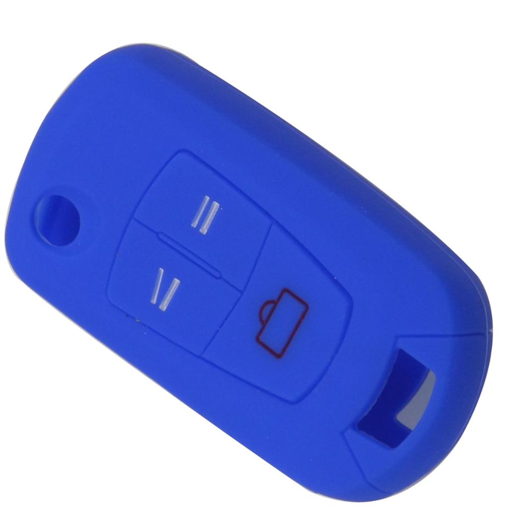 Jingyuqin 3 Buttons Remote Silicone Car Key Cover Case Fob For Opel Vauxhall Astra Vectra Corsa Signum Folding Key Case