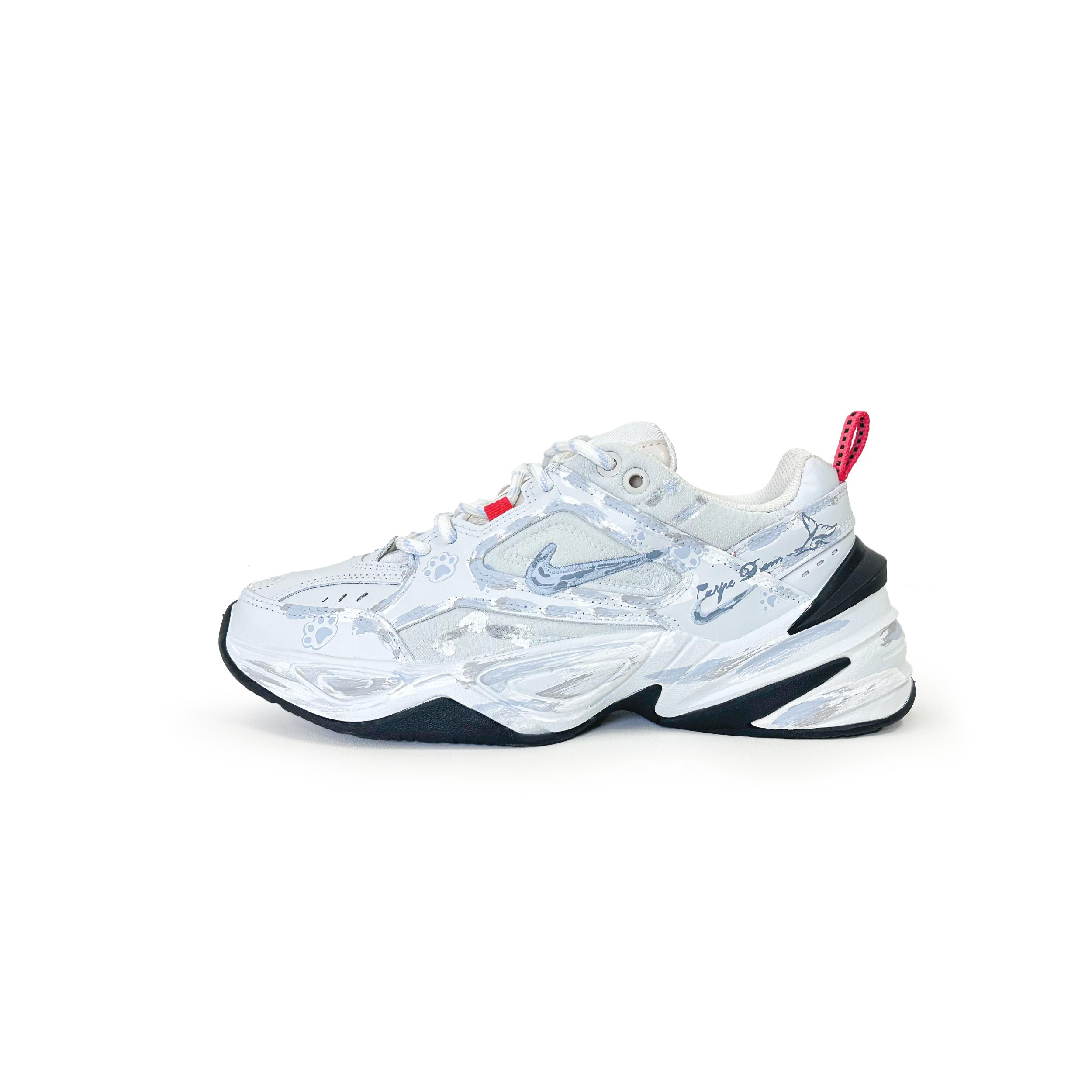 

Nike M2K Tekno Blue Mellow Love Letter, Soft And Adorable Style Low top Chunky Sneakers Women s Blue AO3108-205(Team1926-) 38.5
