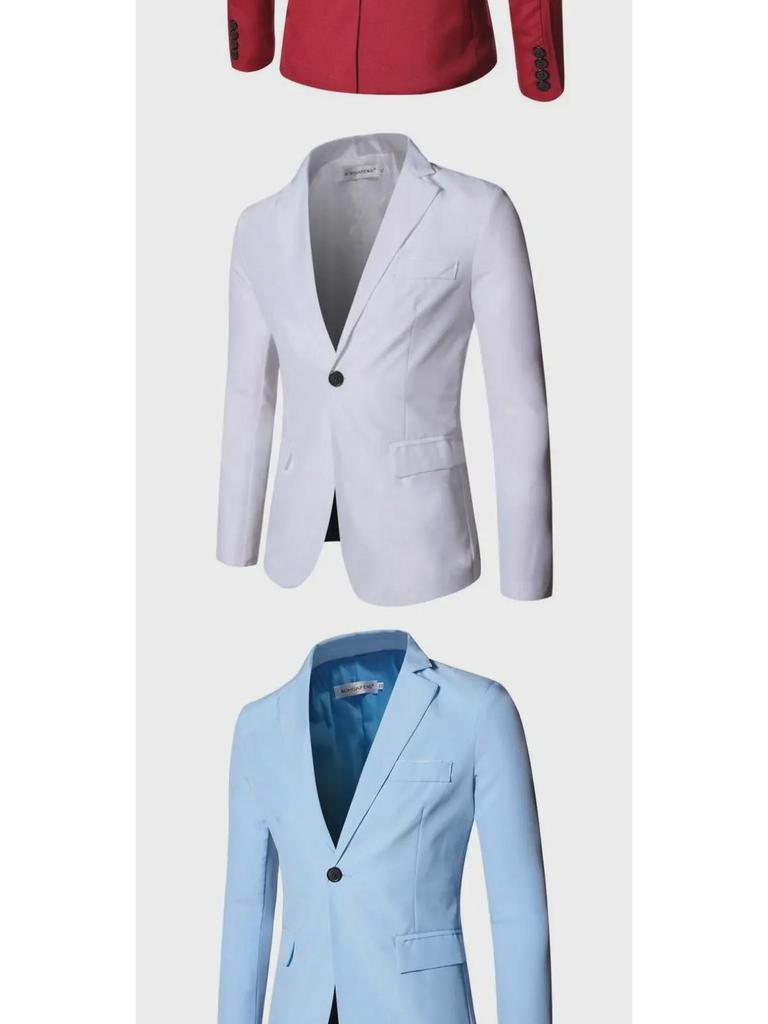 Men's Spring & Fall Casual Fashion Suits: Popular Two-Piece for Young Men, Groom & Best Man
