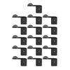 Wall-Mounted Hat Hanger Set with 16 ABS Holders and L-Profile Design for Cap Storage In Closets, Entryways and Bedrooms