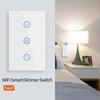 Tuya WiFi Smart Dimmer Switch US Smart Glass Panel Wall Touch Switch Smart Life APP Control Works with Home