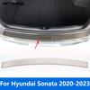Car Accessories For Hyundai Sonata     Exterior Rear Trunk Bumper Foot Plate Tail Door Sill Scuff Guard Plate