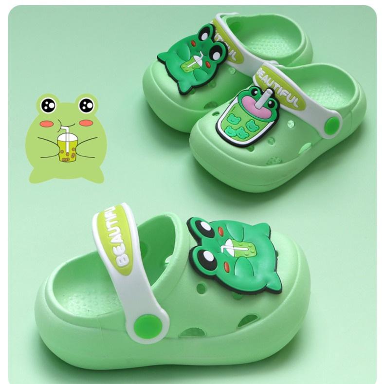 Kids' Cute Bear Non-Slip Summer Slippers: Soft Sole, Cool Clogs for Boys & Girls