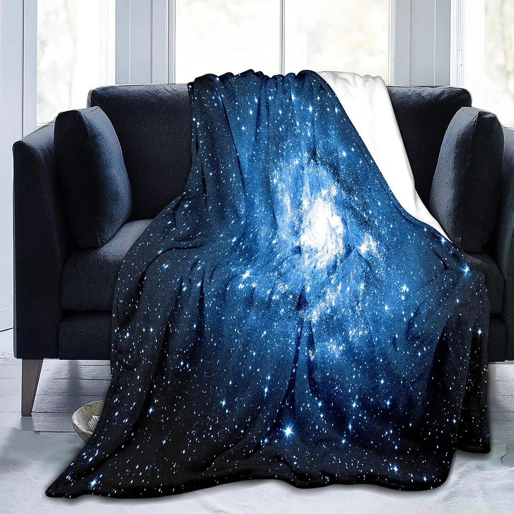 universe and the starry sky Printed Blanket for Bed Travel Camping Living Room Office Conditioning Blanket for All Seasons Gifts