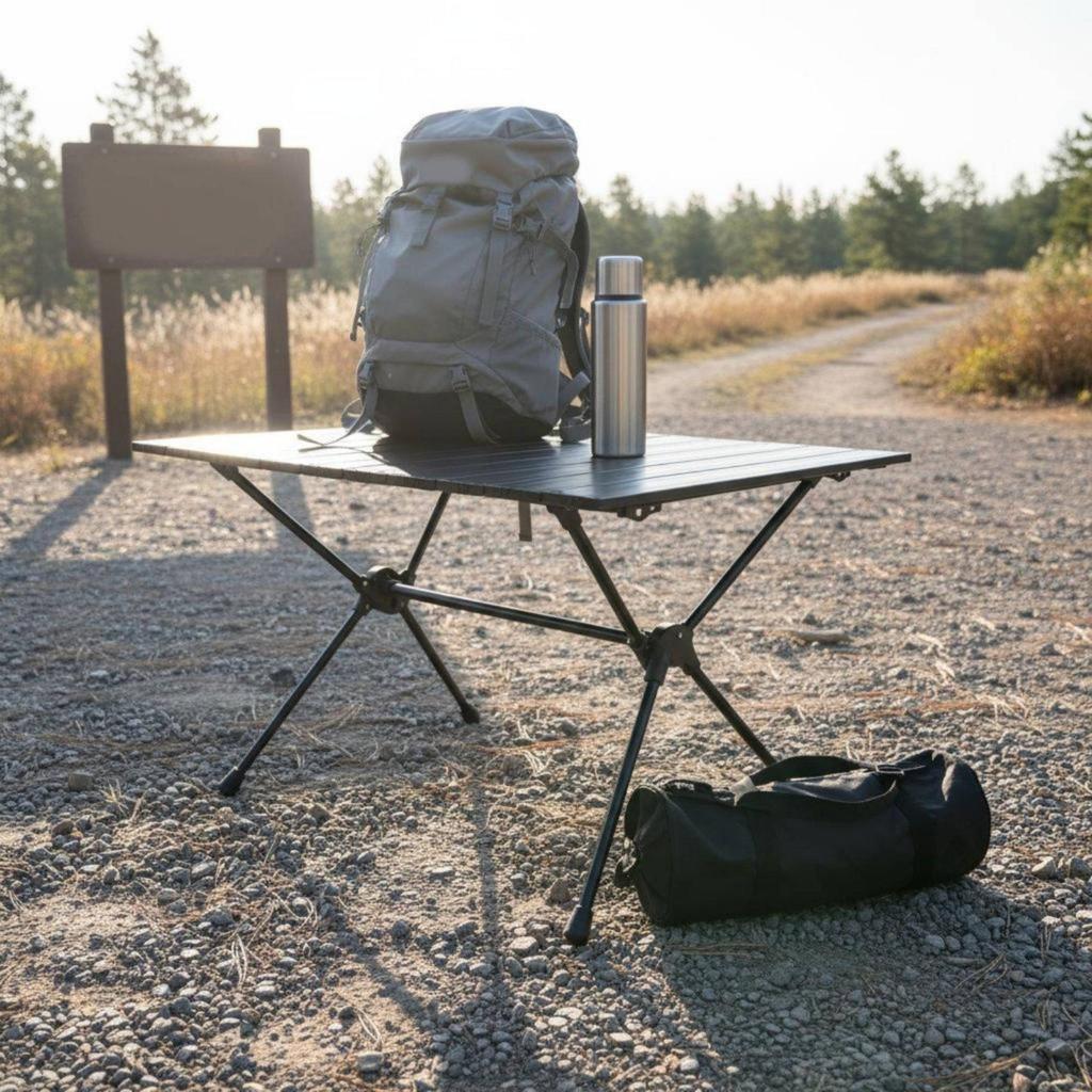 Portable Camping Table Stable Aluminum Folding Tool-Effortless Assembly