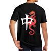 Cool Red Dragon Mahjong Graphic ON Back TShirt Men Women Universal Fashion Casual Crewneck Tshirt Summer Cotton Short Sleeve