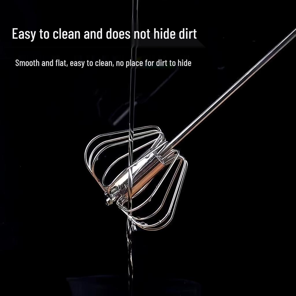 Stainless Steel Semi-Automatic Handheld Egg & Cream Whisk