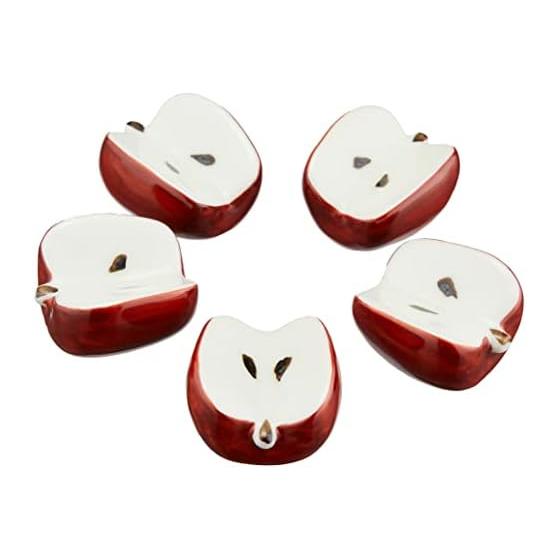 Arita Ware Chopstick Rests, Nishiki Apple, Red, Set of 5