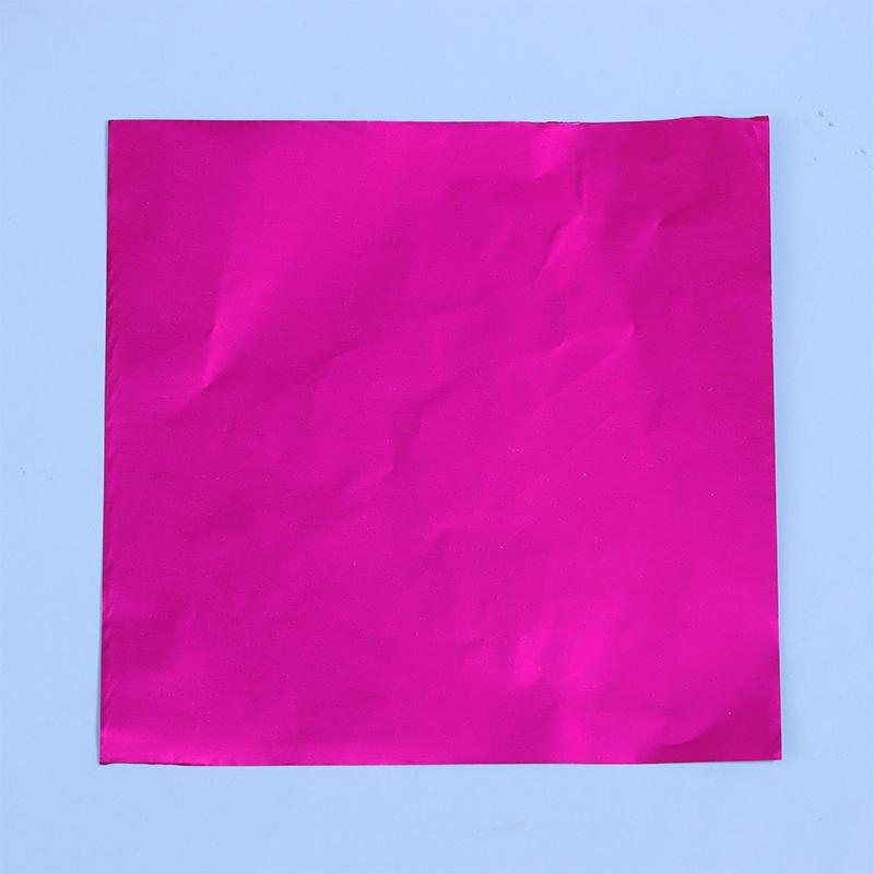 100 Bucăți 8x8Cm Multicolor Folie de Aluminiu Bomboane Ciocolată Biscuiți Cutie Hârtie de Împachetat DIY Metalic Lucios Cadou Hârtie Folie de Staniol Ambalaj