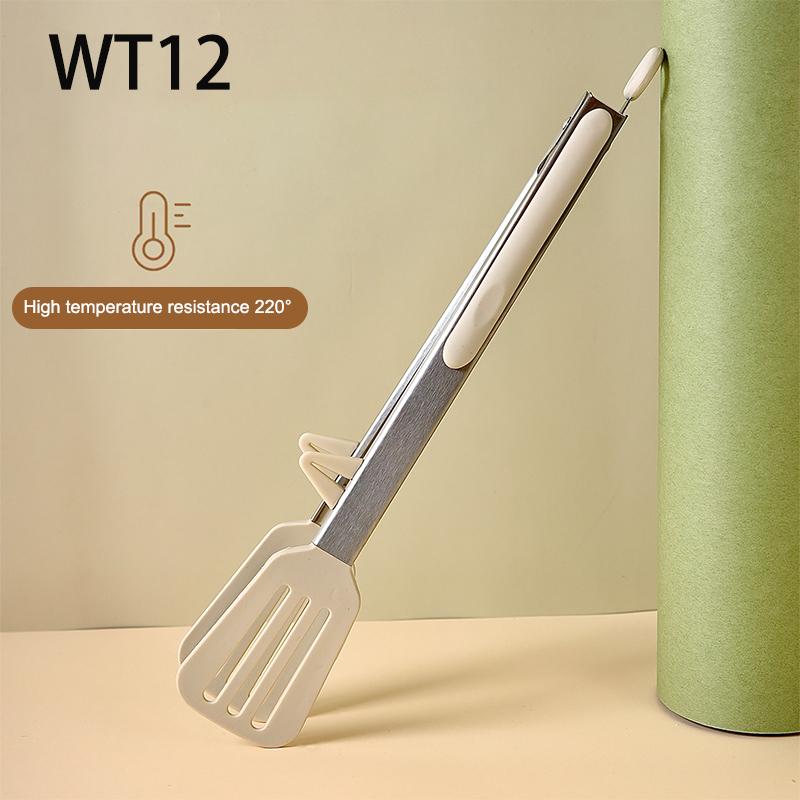 

Щипцы для еды из нержавеющей стали, кухонные щипцы, силиконовый нескользящий зажим для приготовления пищи, зажим для барбекю, салата, гриля, кухонных принадлежностей 12 белый