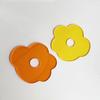 Acrylic Flower Coaster Heat-Resistant Cute Clear Cup Mat for Desk Kitchen Living Room Waterproof Non-Slip Reusable Drink Mat for Mugs