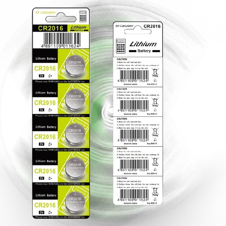 10/5PCS CR2016 Coin Cell Batteries User Friendly Stable Power Button Battery for Clocks Watch Gaming Controllers