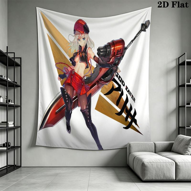 God Eater Wall Tapestry Aesthetic Wall Hanging Printed Fabric Blanket Decorative Tapestries for Bedroom Living Room Home Decor