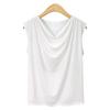Women's Plus Size V-Neck Short Sleeve Loose Fit Solid Color Summer T-Shirt