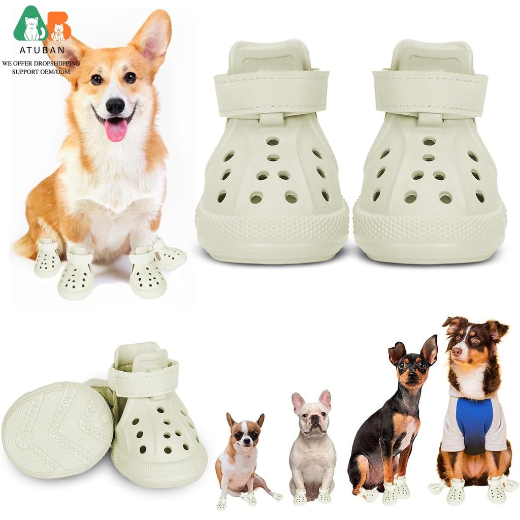 Dog Shoes for Hot Summer Pavement,Dogs Shoes,Waterproof Dog Boots & Paw Protectors,Non-Slip Dogs Rain Booties,Easy Clean Sandals