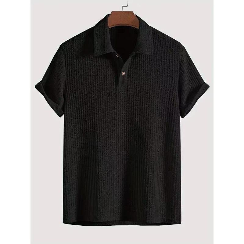 New men's summer polo shirt: short-sleeved, casual, versatile, breathable and skin-friendly