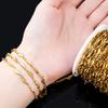 1Meter Leaf Design Stainless Steel Striped Leave Trend Link Chain Bulk Bracelet Chains DIY Necklace Jewelry Findings Wholesale