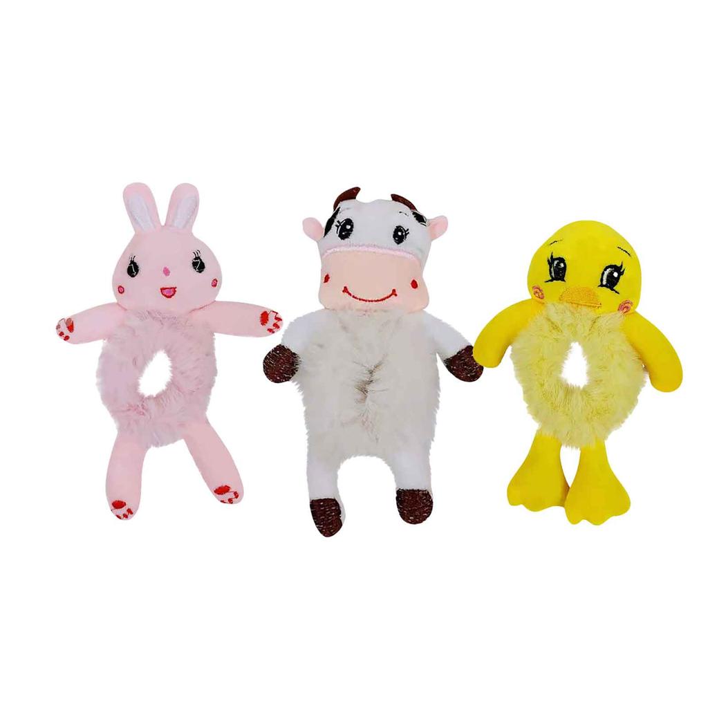 2025 Women's Fashion Plush Hair Tie Cute 3D Cartoon Tie Hair Headrope Horsetail Pouch