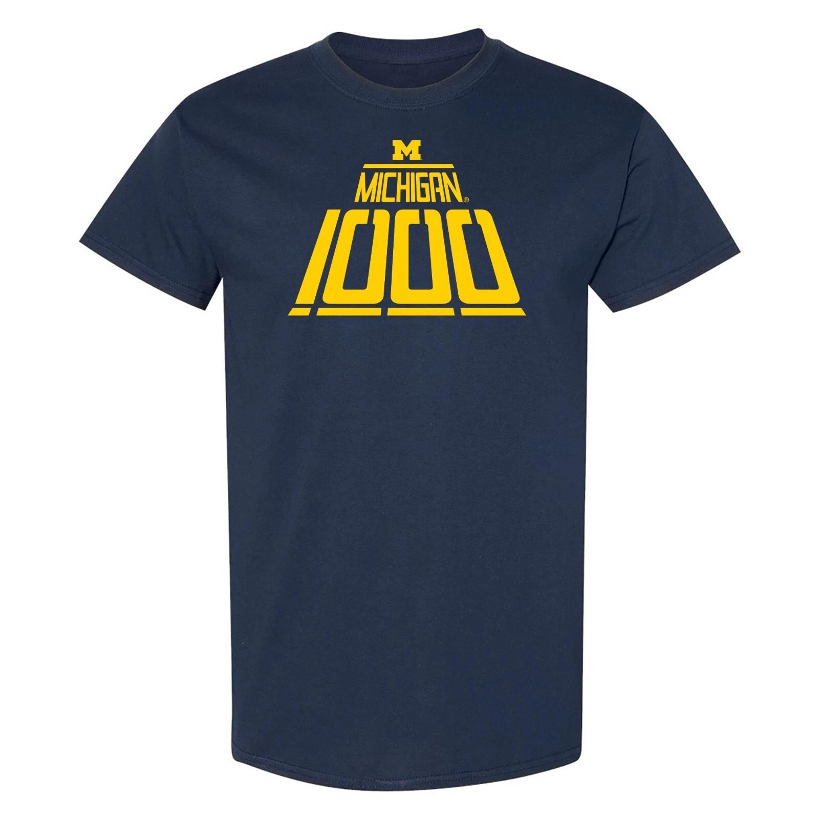 Michigan Wolverines 1000 Wins T-Shirt - Navy M