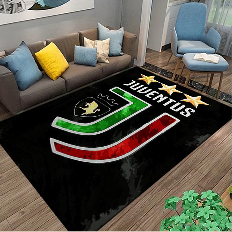[Juventus Football Club Printed Carpet] Non-slip Office Rug, Cozy Area Carprt for Living Room Use, Soft Home Sofa Chair Mat